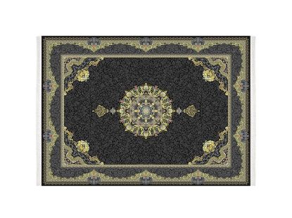 تصویر فرش پاتریس طرح ایتالیا رنگ طوسی تیره 1200 شانه